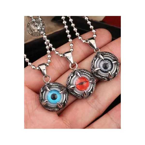 گردن آویز چشم ( سنگ قرمز)
