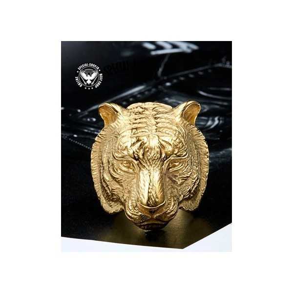 انگشتر ببر طراحی خاص ( روکش طلا )