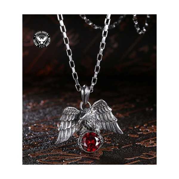 گردنبند کانادایی EG940( عقاب و یاقوت )