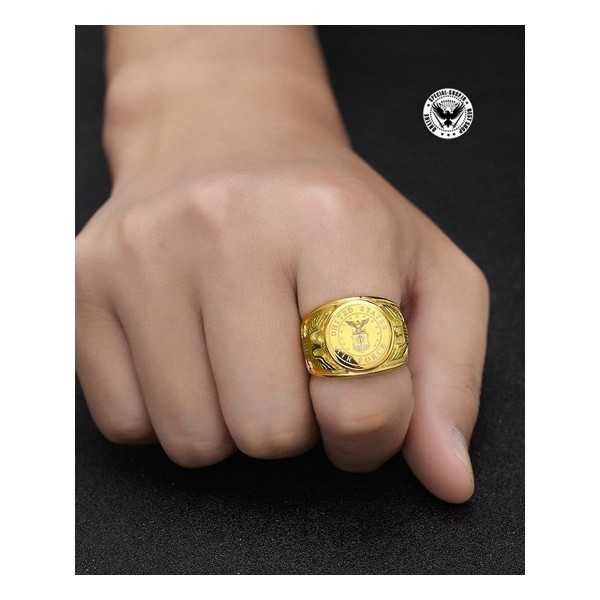 انگشتر فرمانده نیروی هوایی امریکا روکش  5 لایه طلا