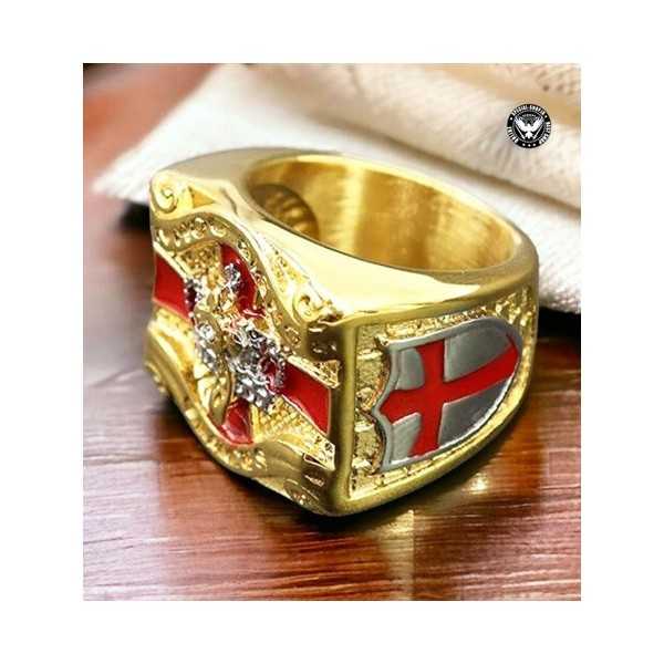 انگشتر دست ساز با 5 لایه طلا مدل ARK7