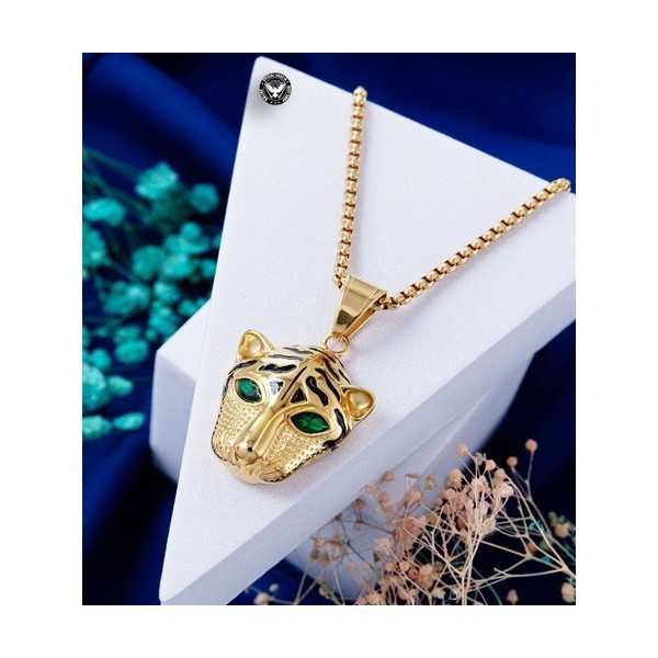 گردنبند ببر روکش طلا
