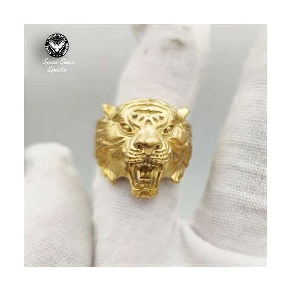 انگشتر ببر ( روکش طلا )