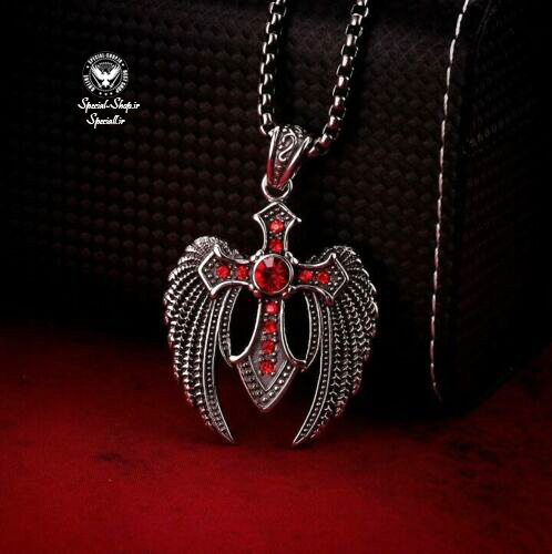 گردنبند بینظیر صلیب یاقوت سرخ