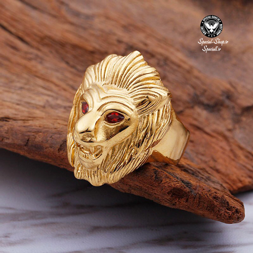 انگشتر شیر روکش طلا