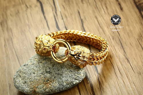 دستبند روکش طلای شیر