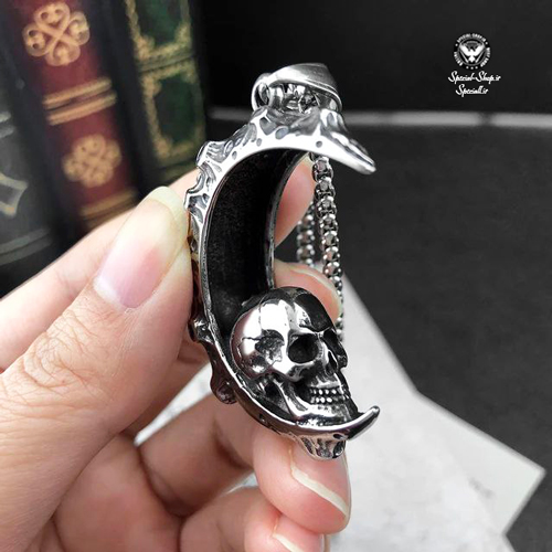 ms600 گردنبند جمجمه و ماه